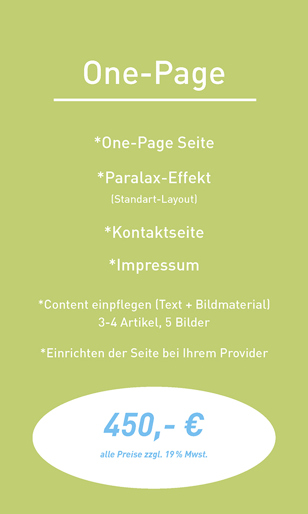 Angebot One-Page