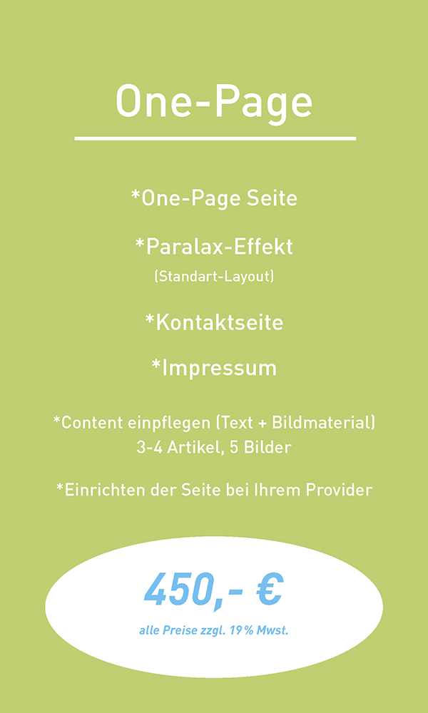 Angebot One-Page