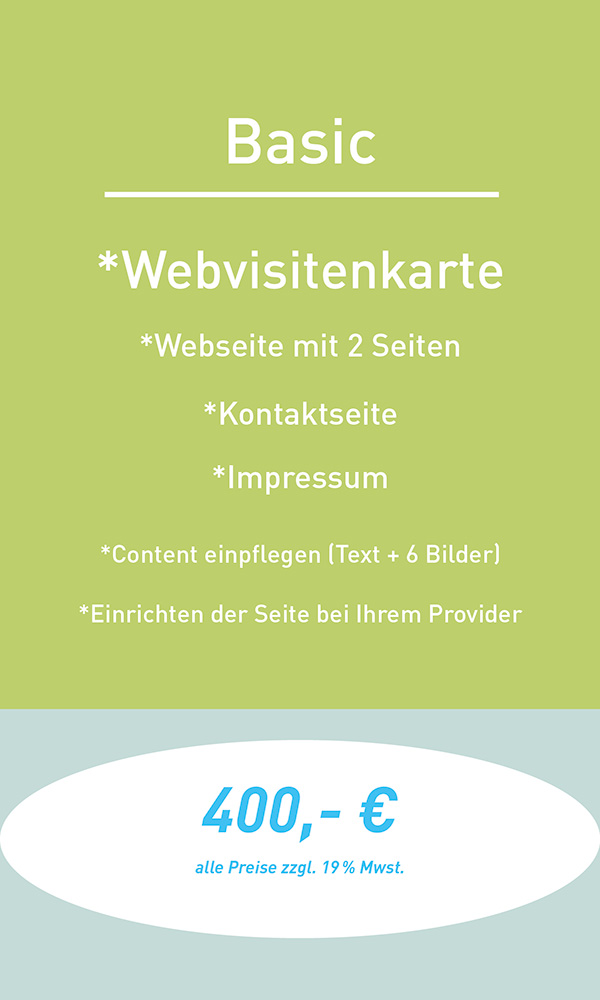 Angebot Web-Visitenkarte